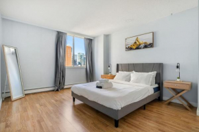 Prime Location Near Jasper Ave with Downtown Views, Netflix, Gym, Sauna, Sleeps 4